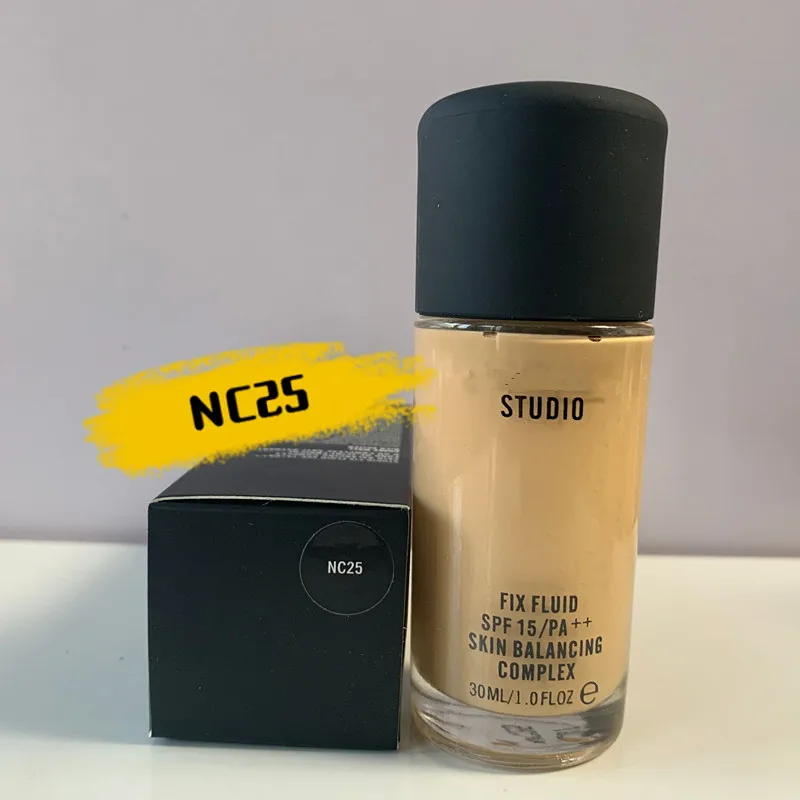 New 30ml Foundation Soft Matte Long Wear Oil Control Concealer Liquid Foundation fix fluid spf15/PA+ SKIN BALANCING COMPLEX - Цвет: C25