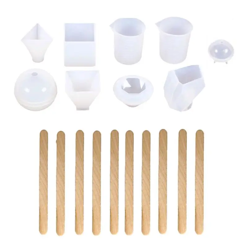 

Cuboid Pyramid Round Sphere Silicone Crystal Epoxy Mold Pendant Casting Mould