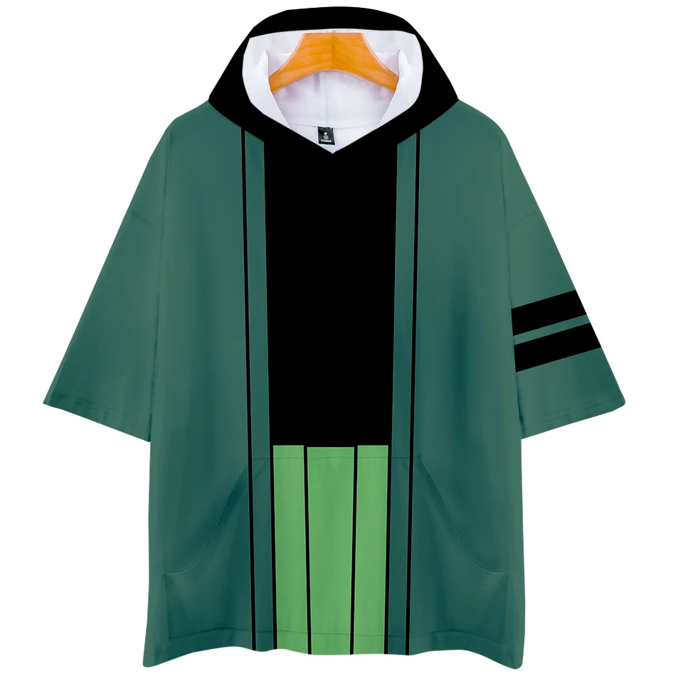 Цельная Мужская/Женская 3D футболка с капюшоном одноцветные футболки летние