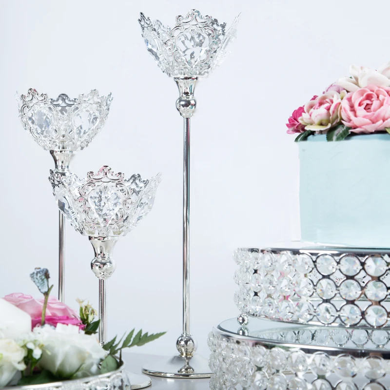 Металлический серебряный подсвечник для хранения полки Скандинавии роскошная