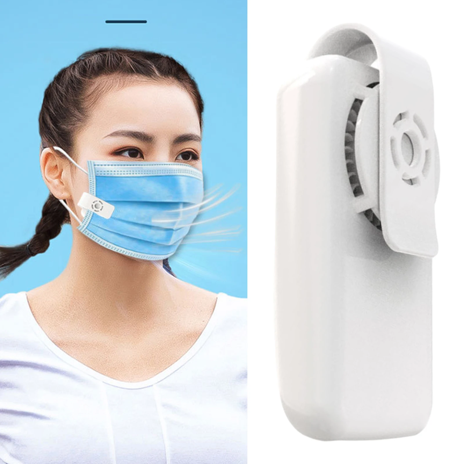 

Зажим-Веер для маски пластиковый многоразовый перезаряжаемый от USB маска Аксессуары для уличных тренировок