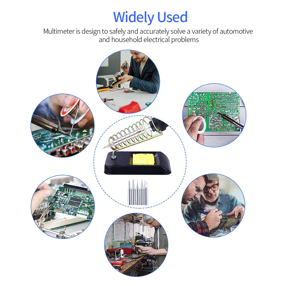 60 Вт Электрический паяльник Комплект Регулируемая температура сварки цифровой
