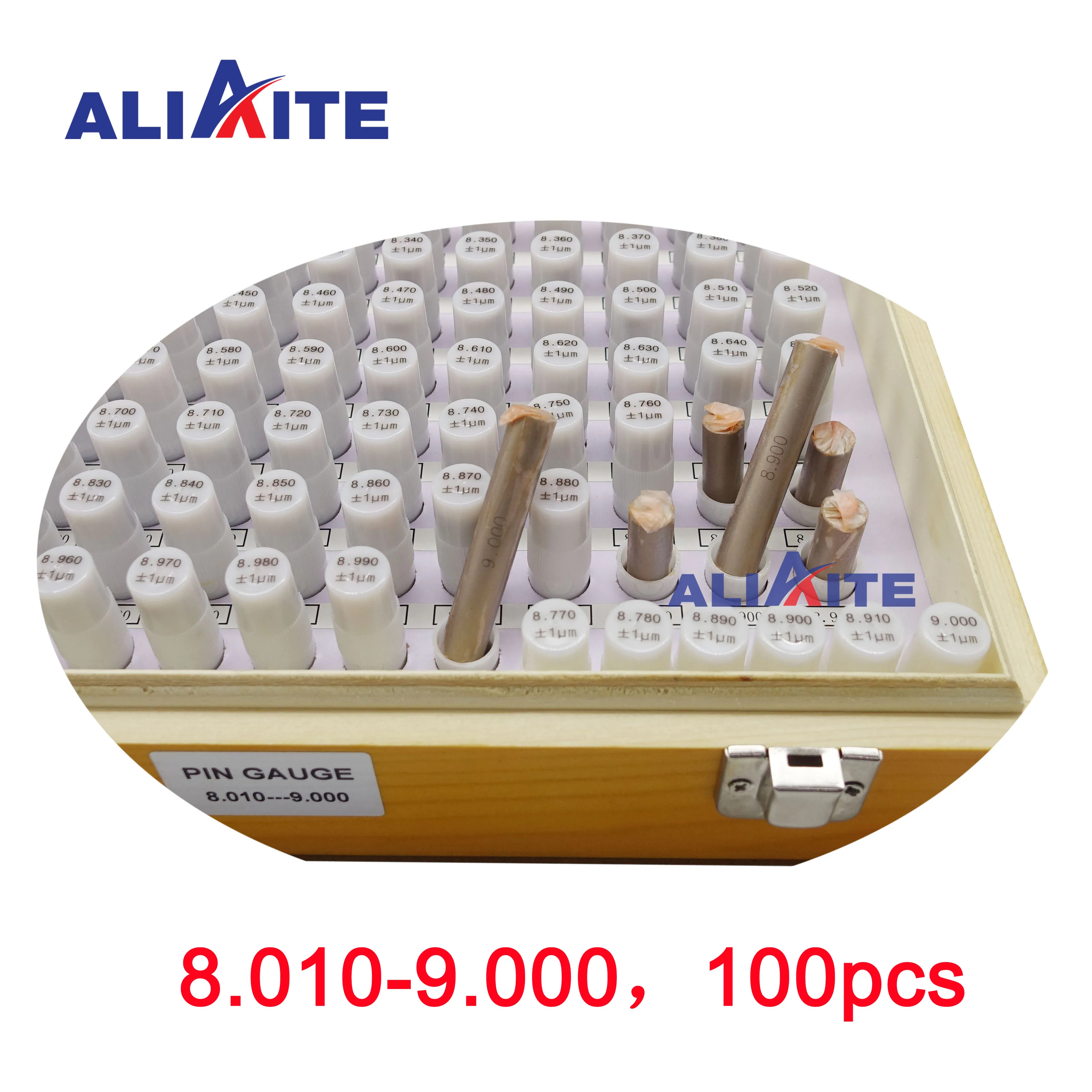 

Набор калибровочных штырьков aliaite 8,010-9,000 (шаг: 0,01, 100 шт.)