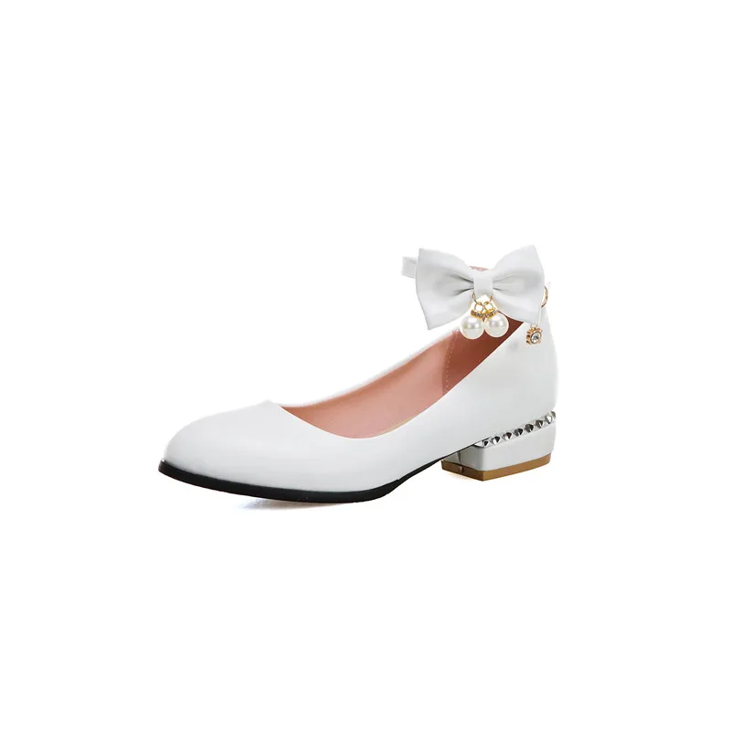 Туфли-лодочки YMECHIC женские на низком массивном каблуке модная Милая обувь с