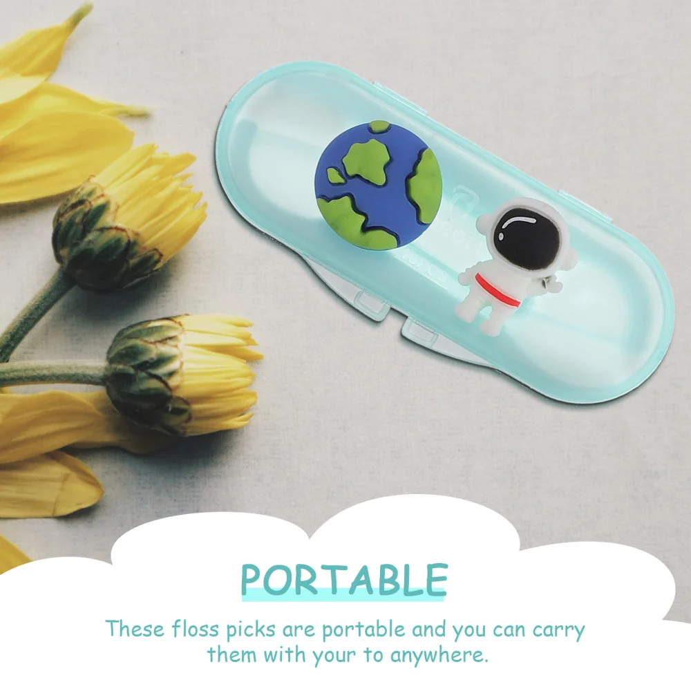 

1 Set Floss Storage Case Portable Carry-on Floss Pick Case Recycled Holder Case