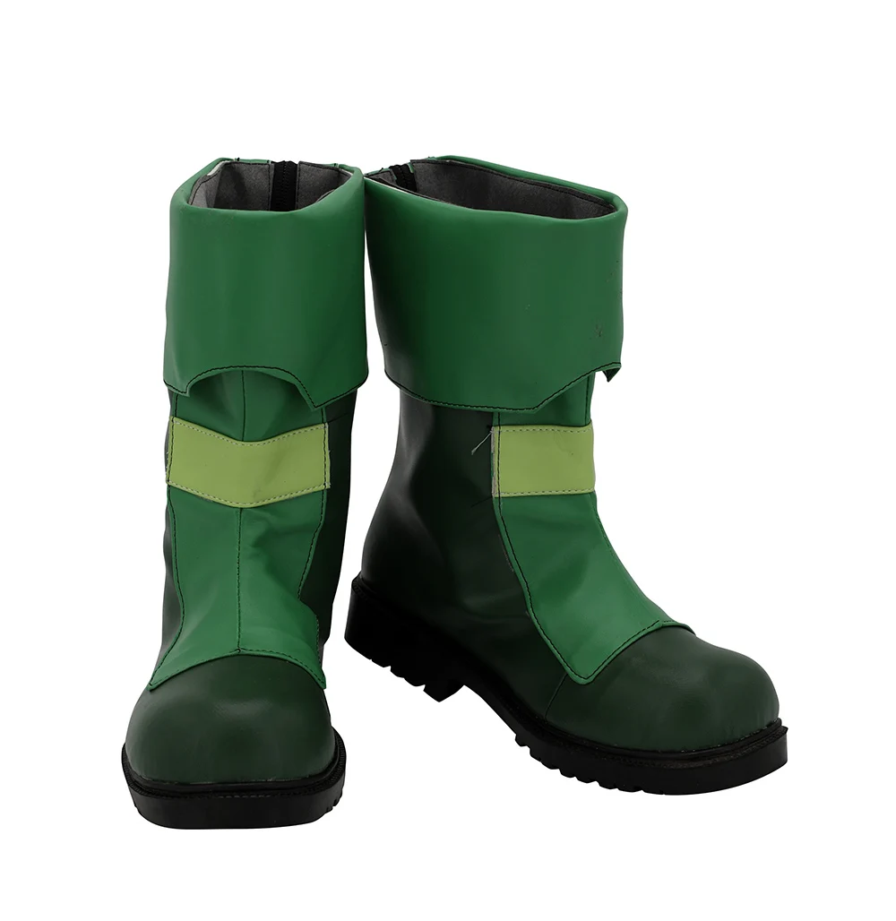 Сделанные в бездны сапоги для косплея зеленые ботинки изготовленные на заказ