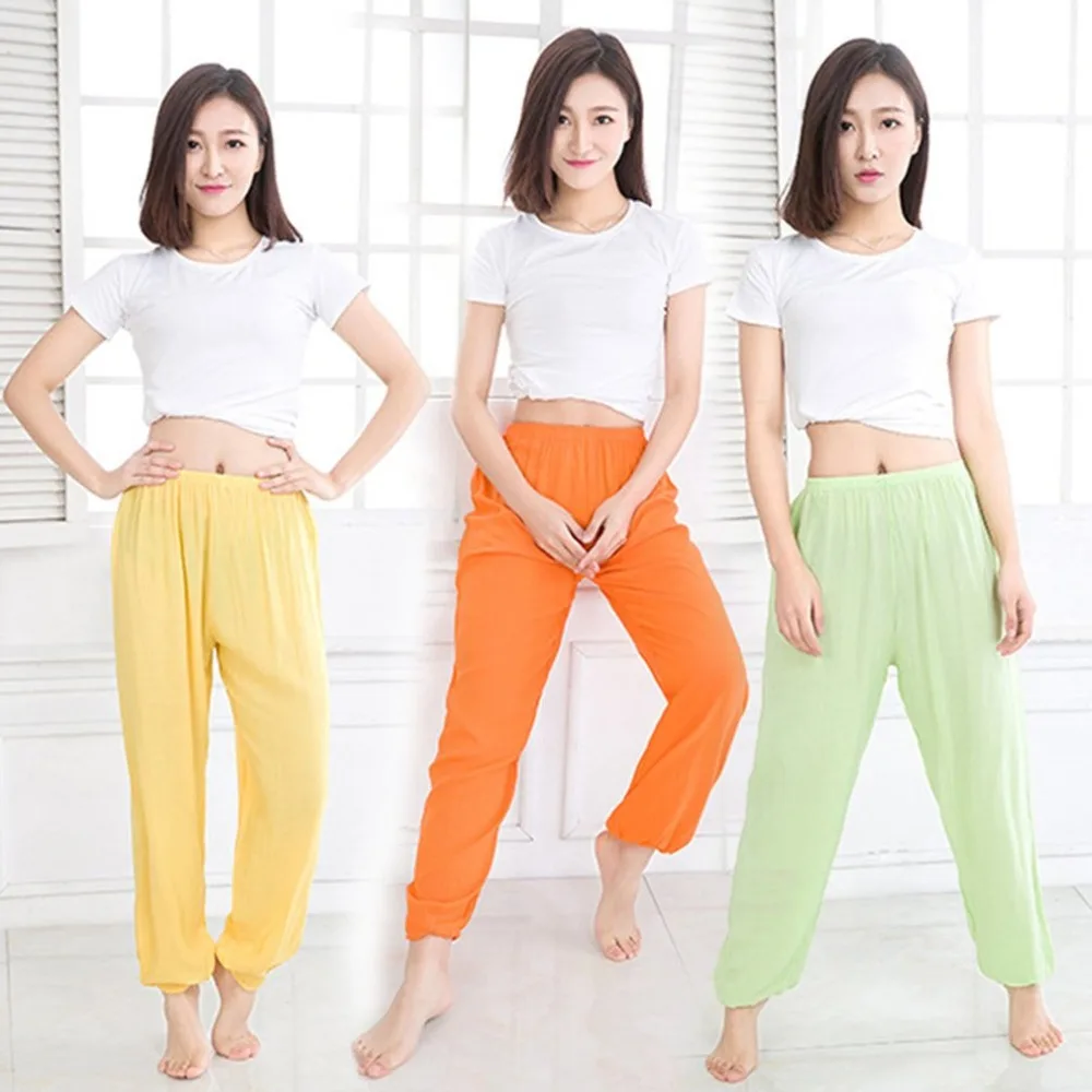 

Women Yoga Pants Sports Running Sportswear Fitness Martial Arts Tai Chi Pants Cotton Silk Yoga Pants
