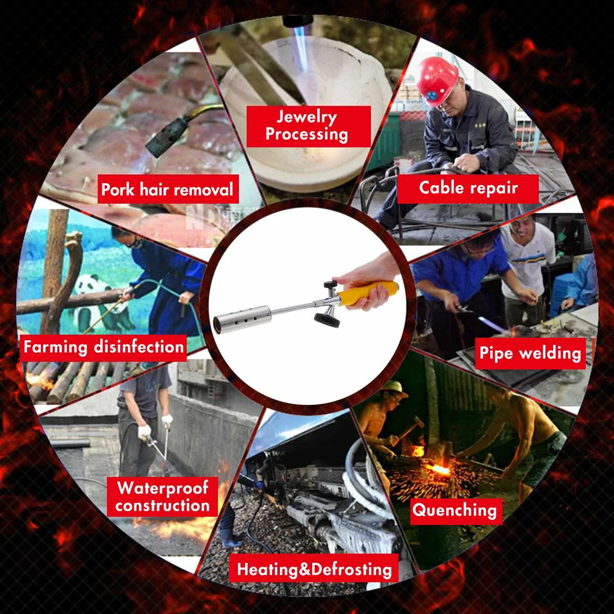 Водонепроницаемая газовая горелка выдувная многофункциональная огнеупоры