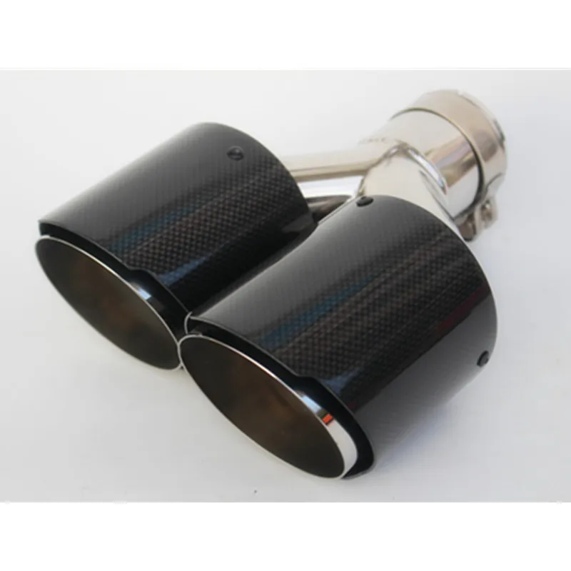 Универсальный двойной наконечник для выхлопной трубы Akrapovic глянцевый из