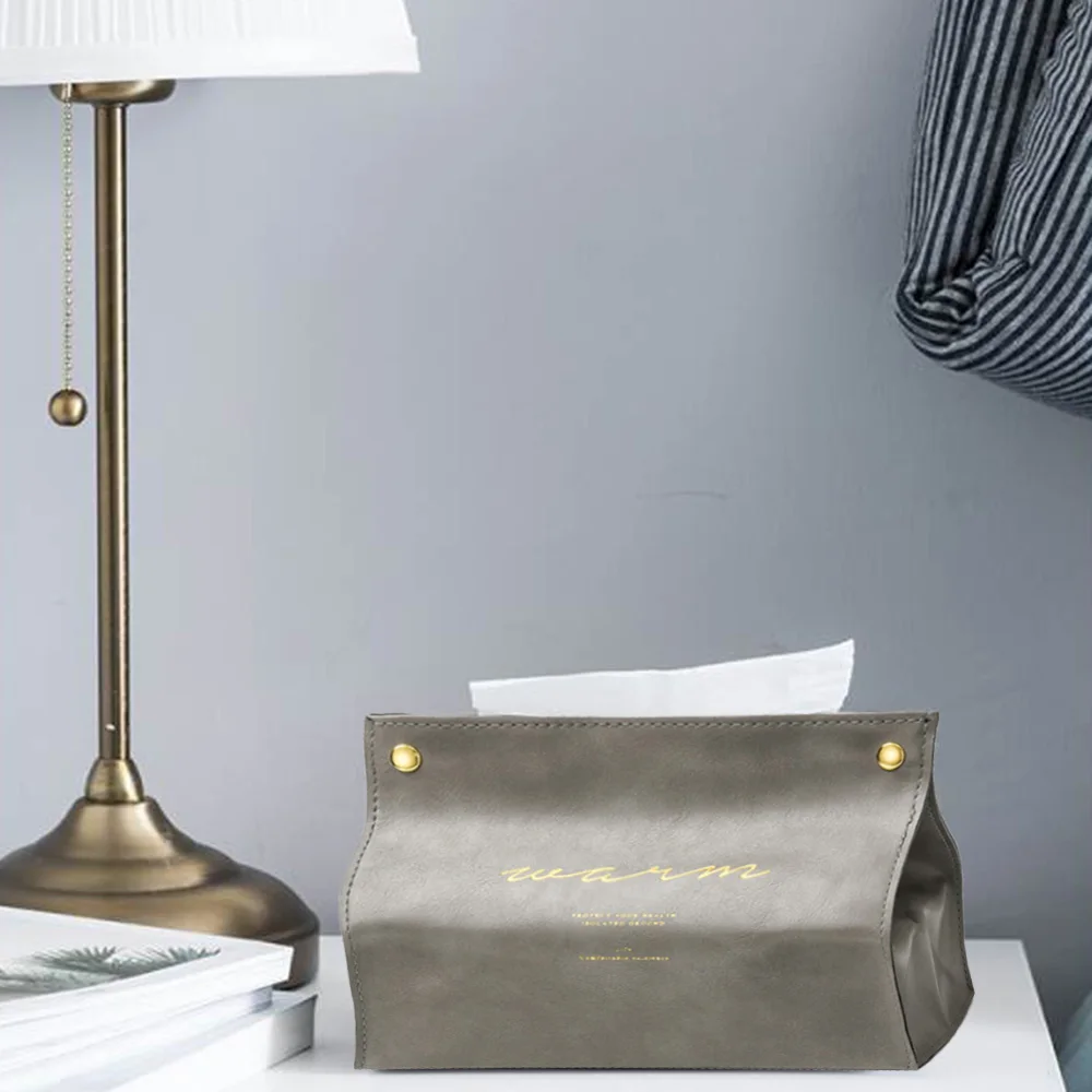 Nordic Style Leather Tissue Box Living Room Coffee Table Creative Paper Holder Car Home Decoration | Дом и сад