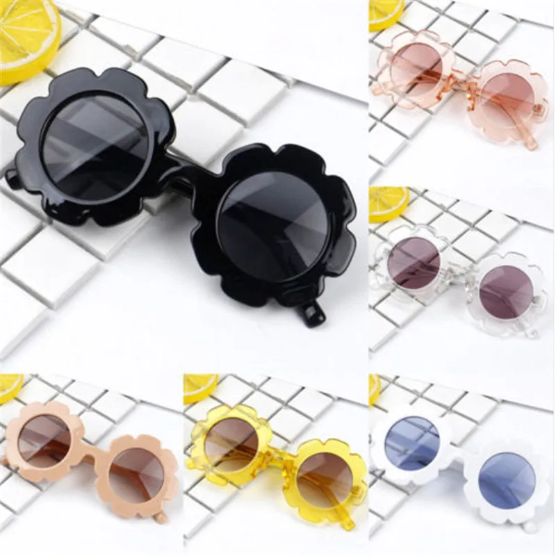 

New Toddler Summer Kids Baby Girls Beach Sunglasses Child Baby Sun Outdoor Wear Sunflower Glasses Kids Gift