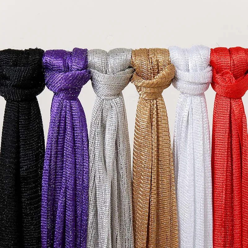 Popular Accessories Gold and Silver Scarf Neck Mesh Metal Ring Lace Head Islam Headscarf Dropshipping |