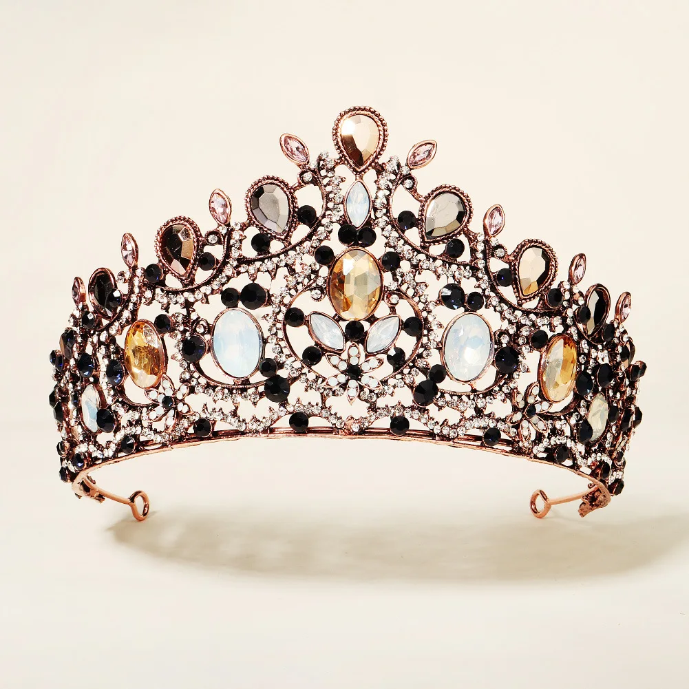 Свадебные украшения Корона Винтаж барокко Цвет алмаз бронзовая корона диадемы с