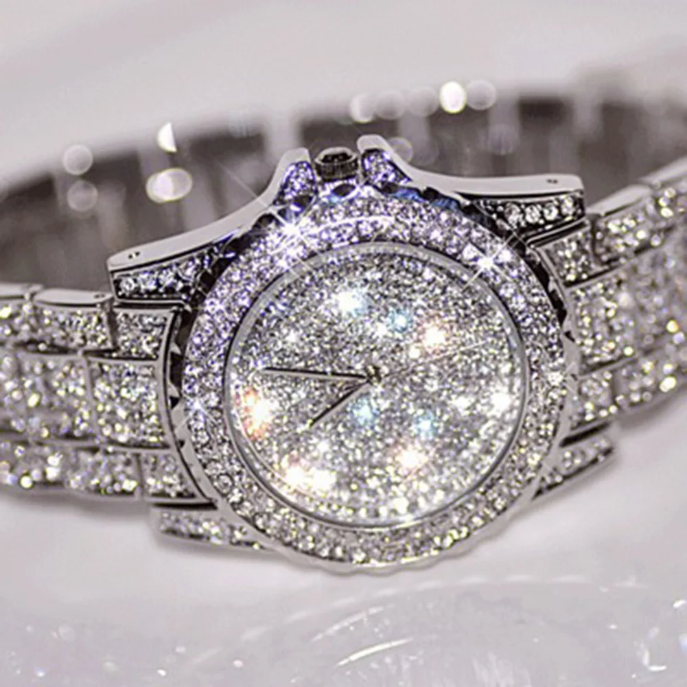 

Reloj mujer-top luxury noble diamond ladies watch, rhinestones, round, quartz movement, clock, fashion