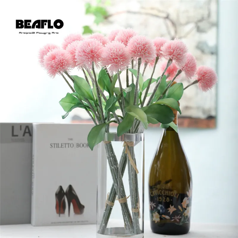1 Bouquet 6 heads Artificial Flowers Fake Silk flores Balls Wedding Flower DIY Home Garden Decoration fake plants Accessories | Дом и сад