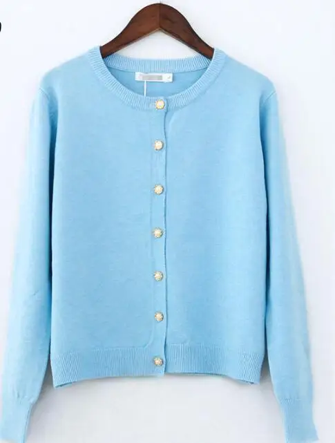 blue Baharcelin 3XL 4XL Большие размеры для женщин и девочек осень зима кардиганы длинный рукав трикотажные свитера круглый вырез базовые вязаные топы - Цвет: blue