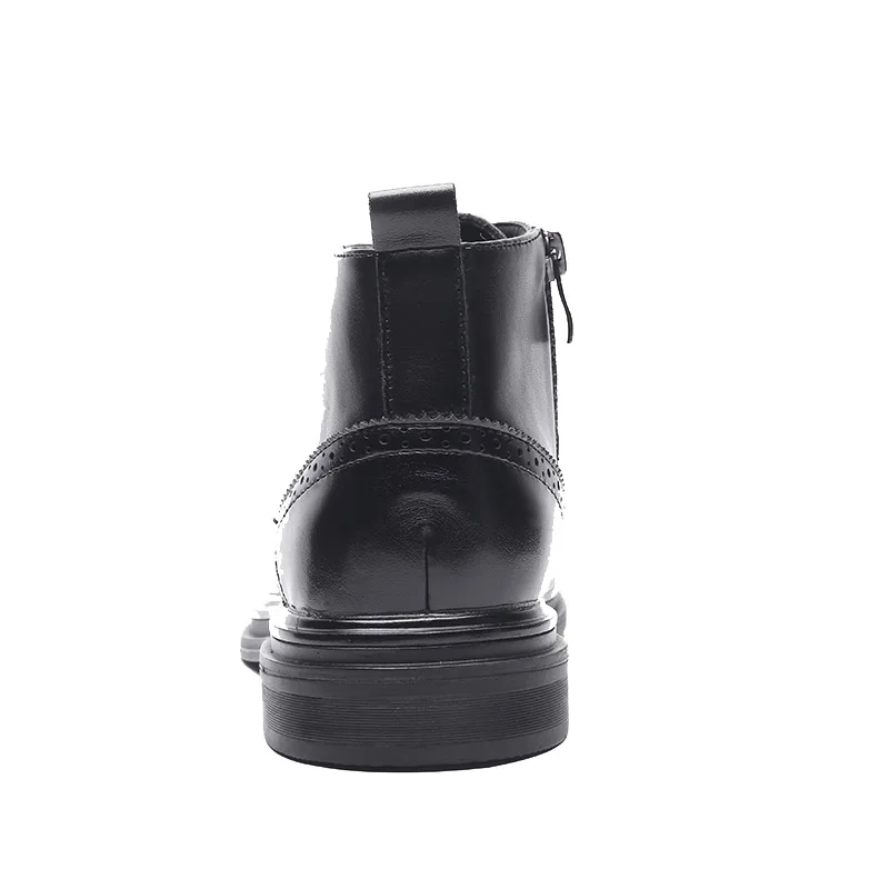 Мужские деловые ботинки оксфорды на шнуровке молнии с закрытым носком