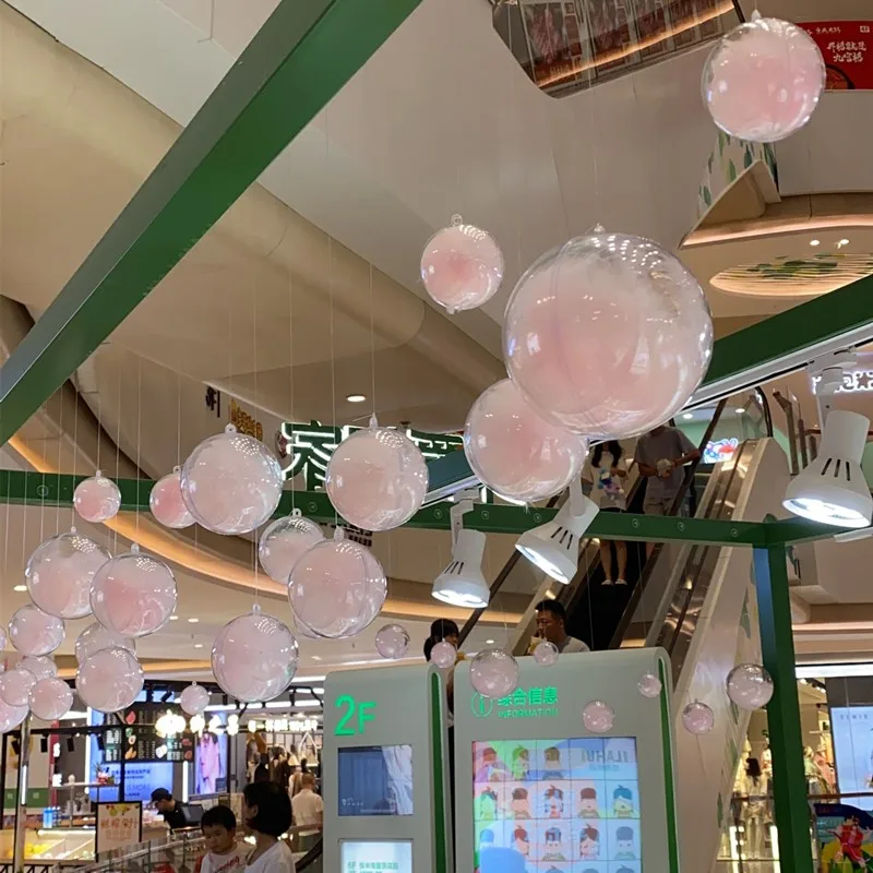 Рождественское украшение шарик анимационный фитинг прозрачный открывающийся