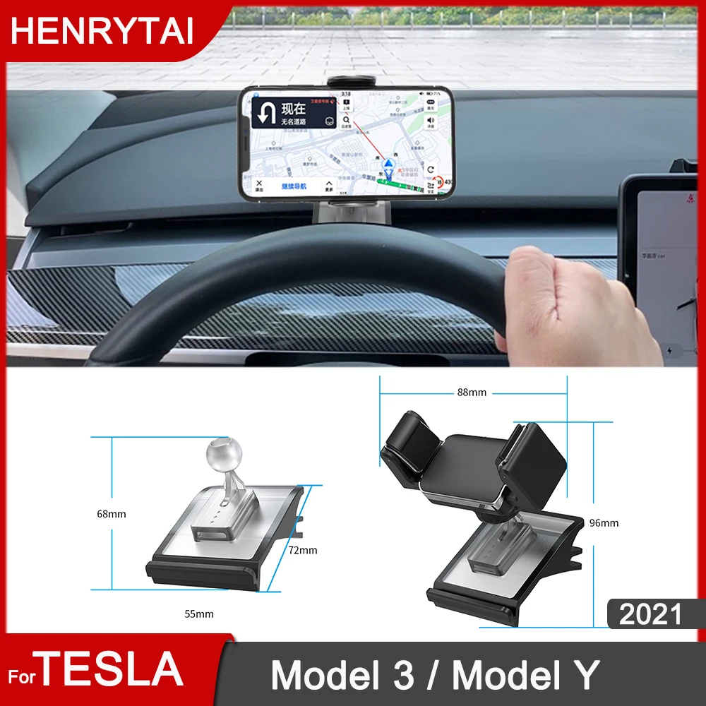 Universal Cell Phone Mount Stand For Tesla Model 3 Y X S Car Phone Holder Accessories Support various brands of mobile phones