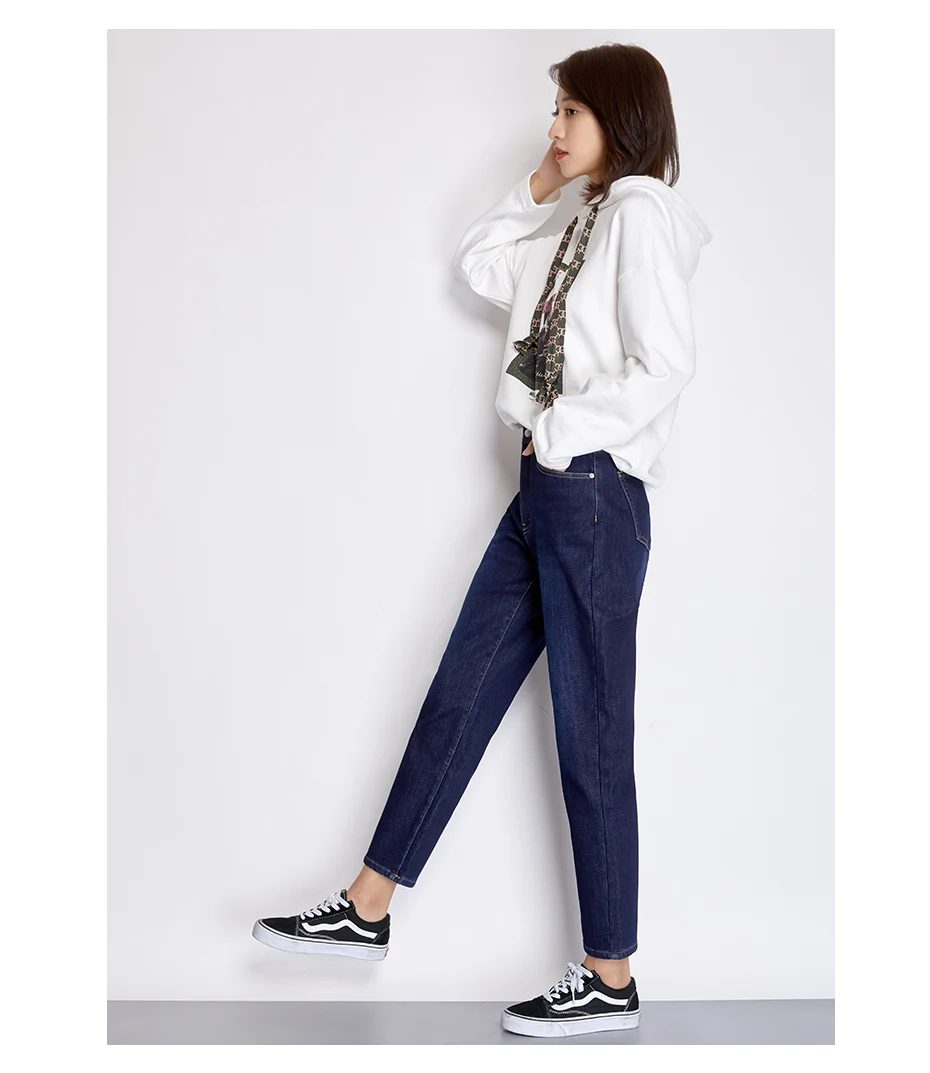 LEIJIJEANS, зимние, большие размеры, женские, низкие, эластичные, высокая талия, свободные, зауженные брюки, темно-серые, белые и вельветовые, теплые джинсы