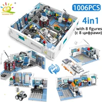 huiqibao toys 4in1 1006pcs wandering earth space station building blocks city aerospace lab bricks for children set