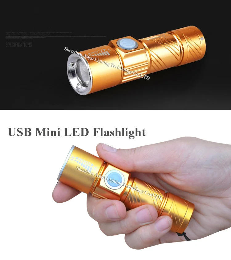 Мини USB зарядное устройство светодиодный фонарик 3 режима зум Тактический COB магнит встроенный аккумулятор открытый SOS/освещение кемпинг фонарь D4