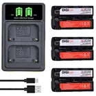 Аккумулятор NP-F550 NPF550 NP F550 + двойное зарядное устройство со светодиодной подсветкой для Sony NP F970 F750 F960 F530 F570 Blackmagic Pocket Cinema Camera 6K Pro