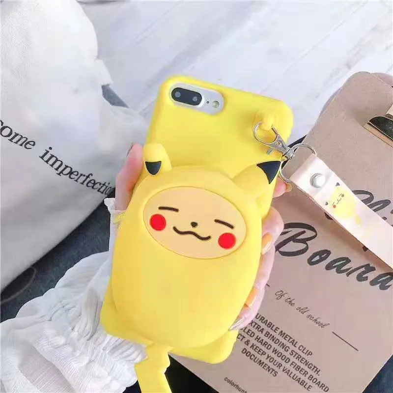 EPENA чехол для телефона с милой собачкой для iphone 11 pro XR XS Max 7 8 plus 6 6S Plus 3D мультяшная мягкая сумка на шнурке - Цвет: 05