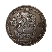 Official Asshole Coins Commemorative Coin Collection Souvenirs Home Decoration Crafts Desktop Orname