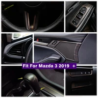 gear knob steering wheel side air ac lift button center control panel cover trim for mazda 3 2019 2022 interior accessories