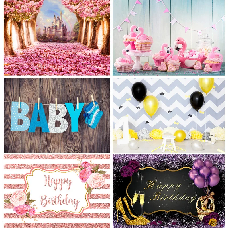 

SHUOZHIKE Children Birthday Photography Backdrops 1st Baby Shower Newborn Portrait Party Photo Studio Background 21519-s1