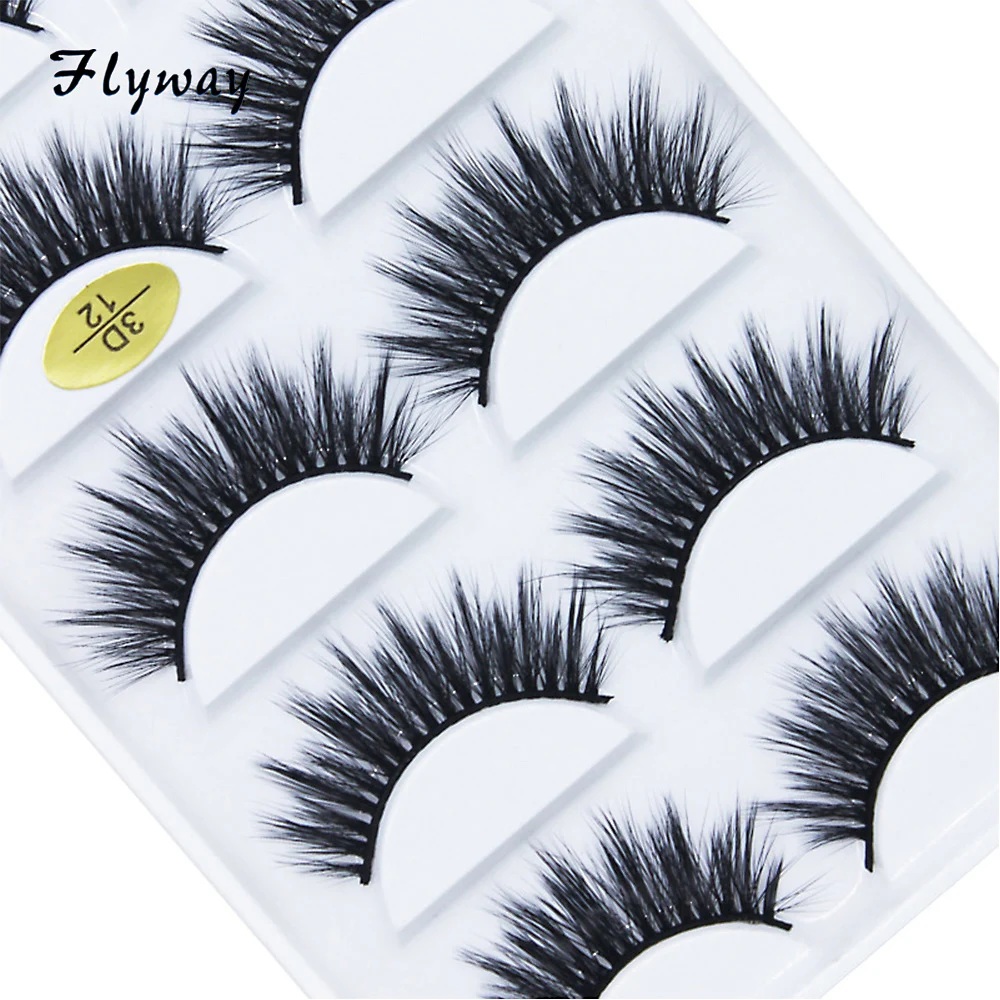 3DX норковые ресницы оптом накладные Заказные Ресницы упаковка коробка 5 пар |