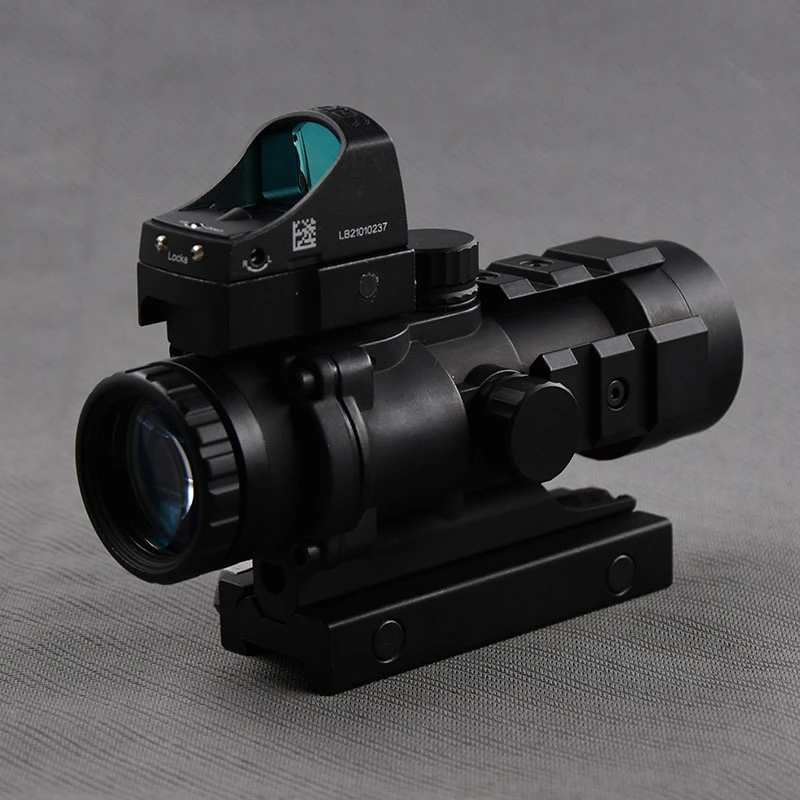 Тактический прицел 3x32 и 1x красный точечный для Пикатинни рельс Ar 15 AK 47 M7368 M7830|4x32