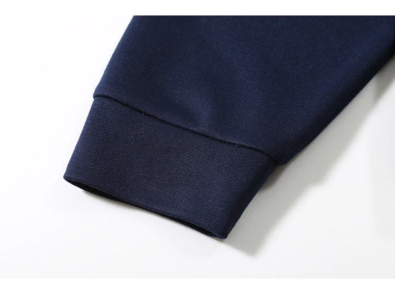 

Women Big Size Fashion Spring Autumn 2021 Loose Dark Blue Striped Irregular Sweatshirt New Round Neck Long Sleeve