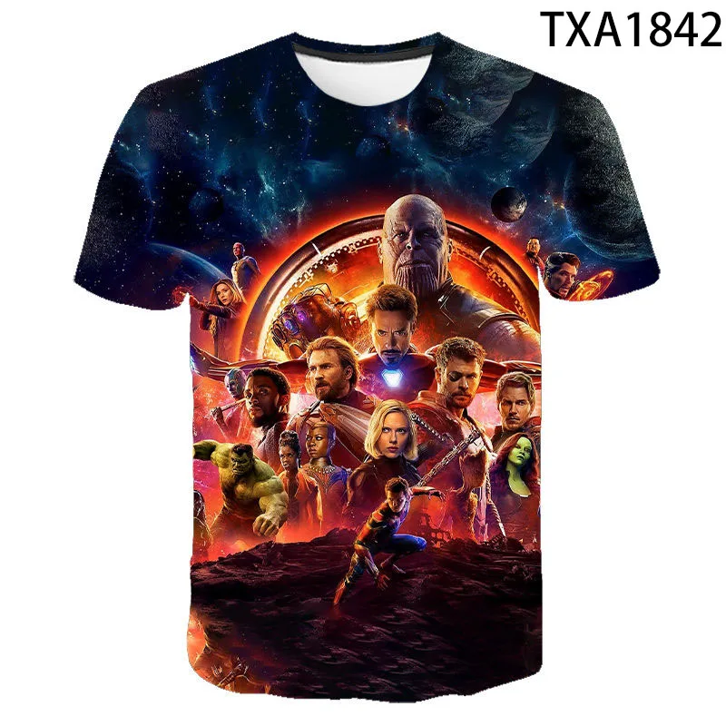 

3D Printed T Shirts Streetwear Marvel's The Avengers Cool Boy Girl Kids Fashion Men Women Children Casual Short Sleeve Tops