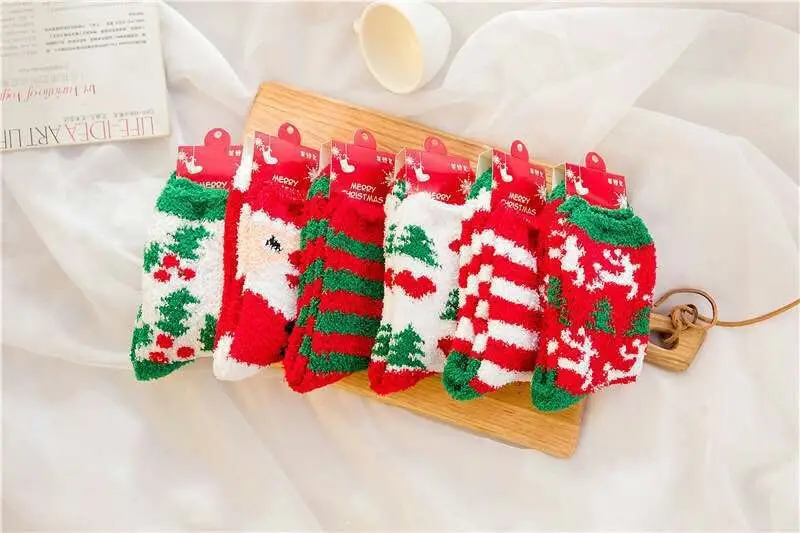 Новинка 2020 рождественские носки на осень и зиму модные мягкие толстые теплые
