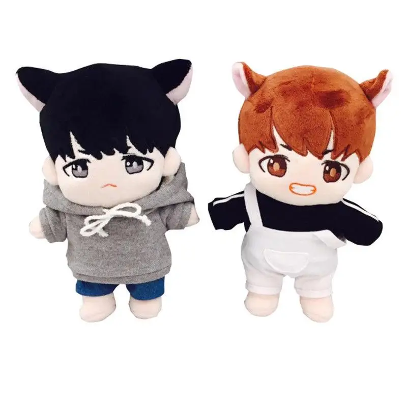 Корейские Плюшевые Куклы Kawaii игрушка мультяшная Мягкая кукла с одеждой PP хлопок