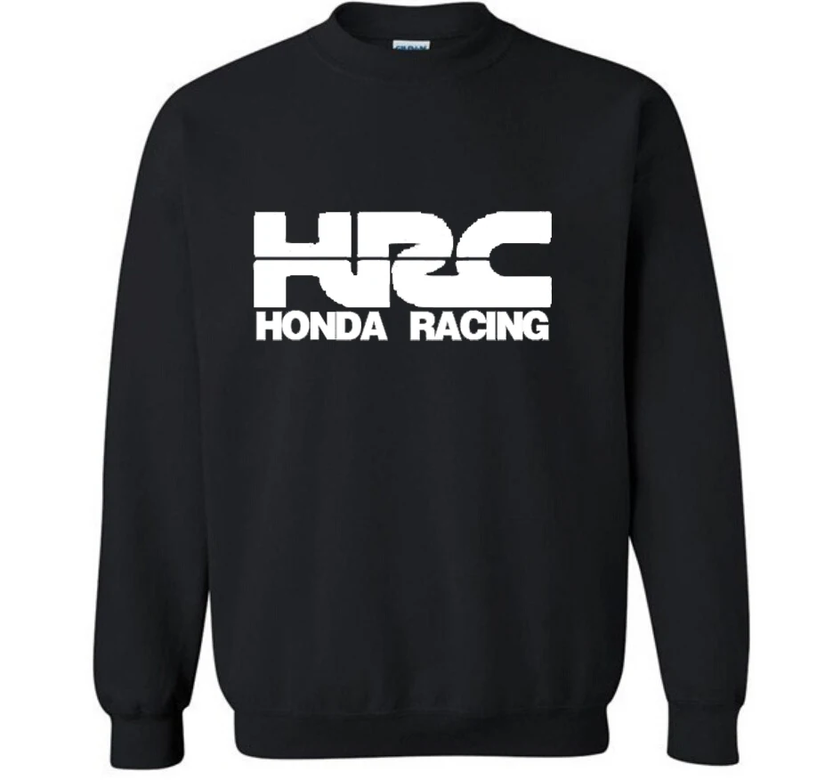 

Модные Повседневные хлопковые мужские толстовки HRC с логотипом гоночного мотоцикла автомобиля флисовый пуловер с принтом свитшоты хип-хоп ...