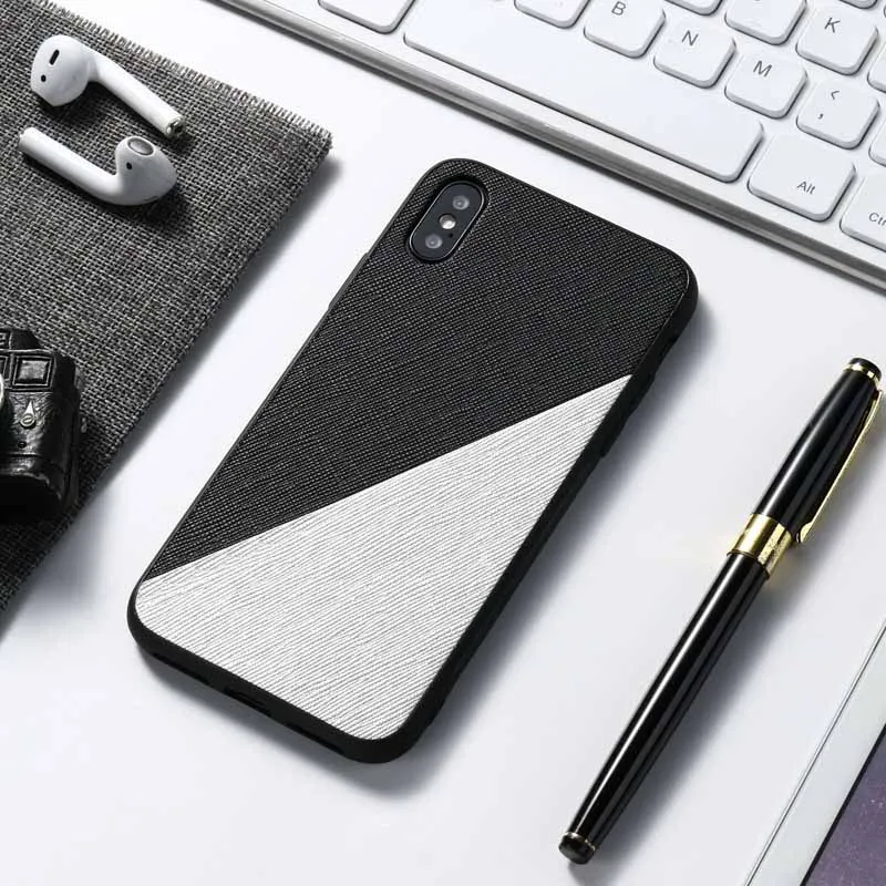 B01B04 Black Siliver Роскошный противоударный тканевый чехол s для huawei P30 Lite P20 Pro P10 Plus, чехол, тканевая текстура для huawei Honor 8X MAX V10 V20 - Цвет: B01B04 Black Siliver