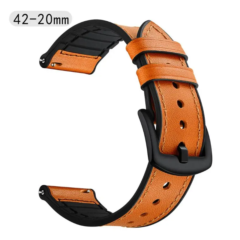 20 мм/22 мм Натуральная кожа ремешок на запястье, наручные часы для samsung Galaxy Watch 42/46 мм