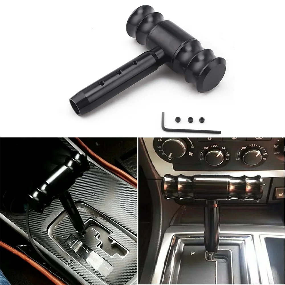 

Aluminum Shift Knob Aircaft Air Plane T-Handle T Handle Hammer Style Car Gear Stick Knob Flight Control Level Universal SFN064