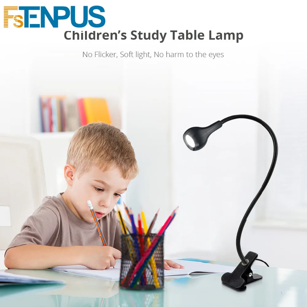 Держатель с зажимом USB светодиодная настольная лампа Ночной светильник Гибкая