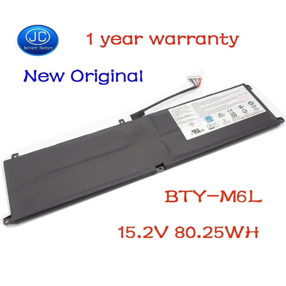 

JC Оригинальный Новый BTY-M6L ноутбук Батарея для MSI GS65 8RF 8RE PS42 PS63 MS-16Q3 MS-16Q3 серии 15,2 V 80.25WH/5380 мА-ч