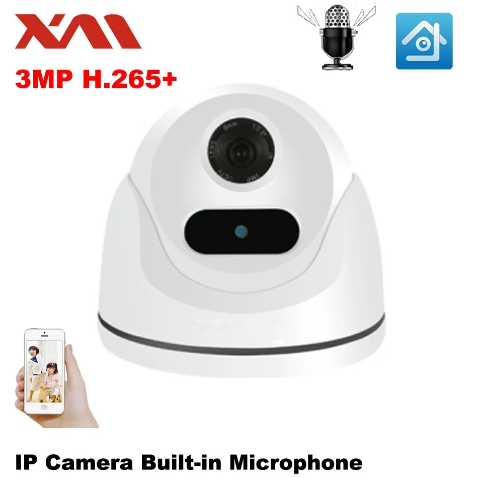 

XM HD IP Camera 3.0MP Indoor Audio Dome Cam IR Lens 3.6mm IP CCTV Security Camera Network P2P Android iPhone XMEye View