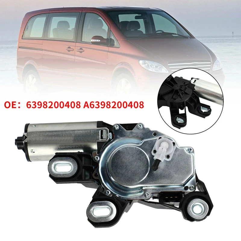 

Автомобильный двигатель стеклоочистителя заднего стекла для Mercedes Benz Viano выключатель стеклоподъёмника Vito Mixto W639 2003-2019 6398200408 A6398200408