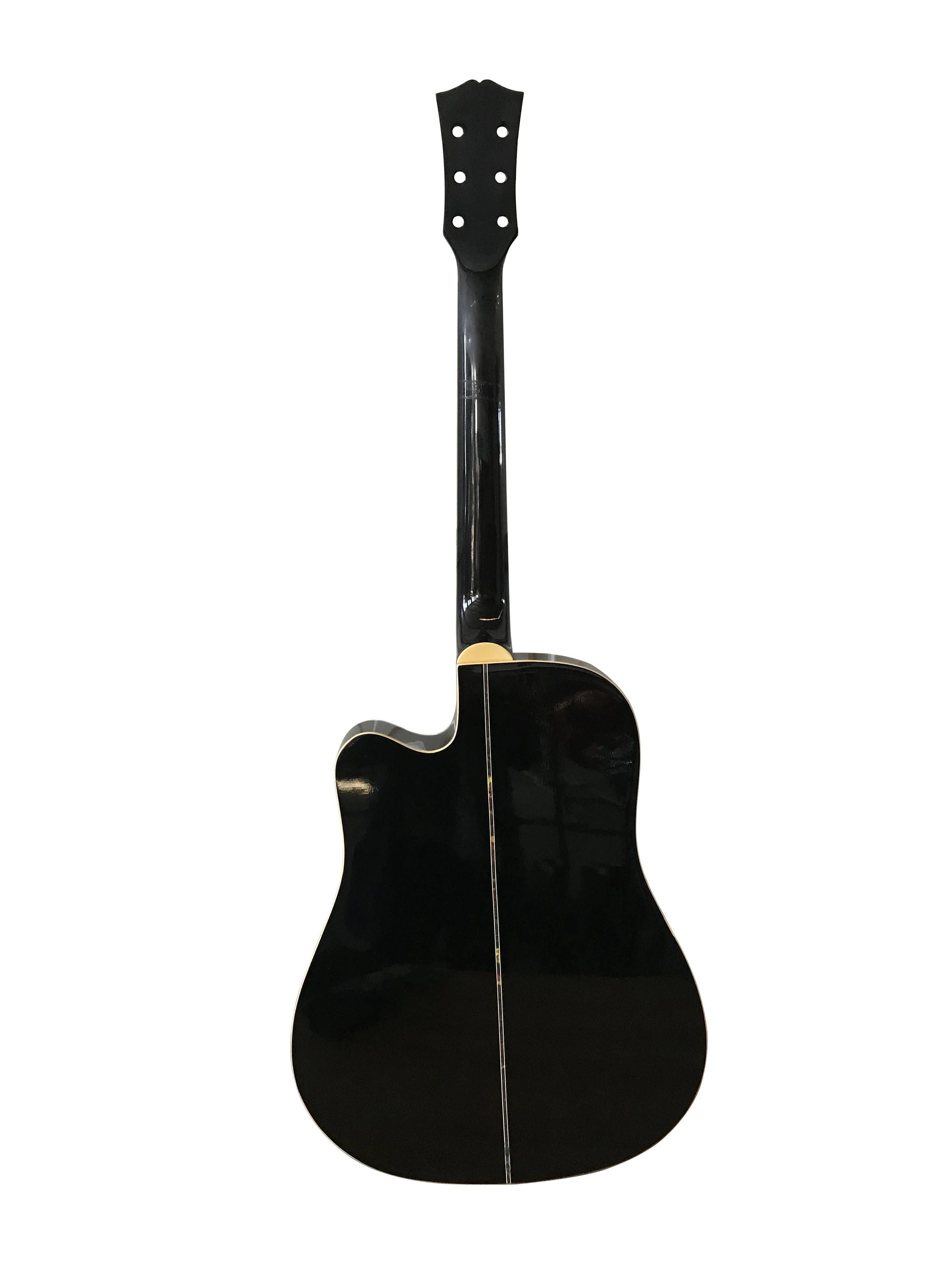 Beautiful Gloss Thin Body Acoustic Guitar Unfinished Spruce 41 Inch 24 Fret Solid Wood DIY 6 Strings Black Color Folk Guitar enlarge