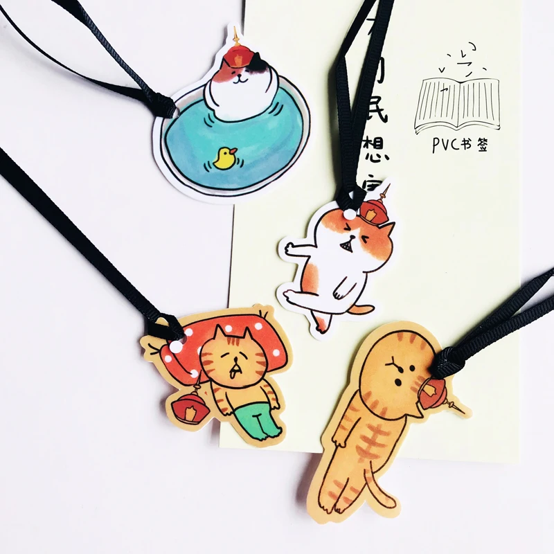 

1 шт. Kawaii PVC Cat закладки с котенком Book Marker of Page Канцтовары