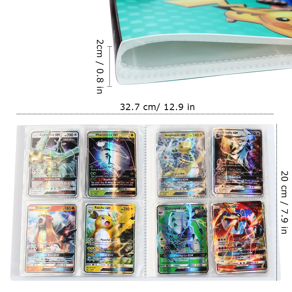 

240pcs Pokemon Card Characters Card Collection Notebook Game Card Playing Album Pokemones Cards Holder Novelty Gift For Kids