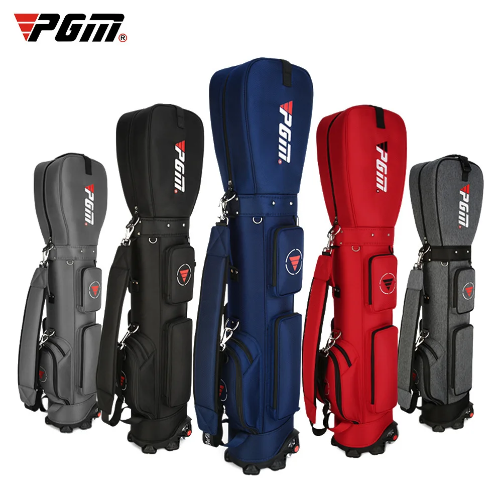 Send Hat! Golf Standard Bag Men's Women's Aviation Checked Ball Bags Zipper Pulley Bags Sports Outdoors Travel PU Nylon Bag