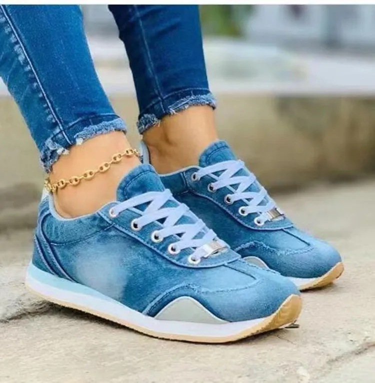 

Fashion New Casual Single Shoes Women's Large Size Sports Shoes Color Matching Spring And Autumn Slope Heel Flat Women's Shoes